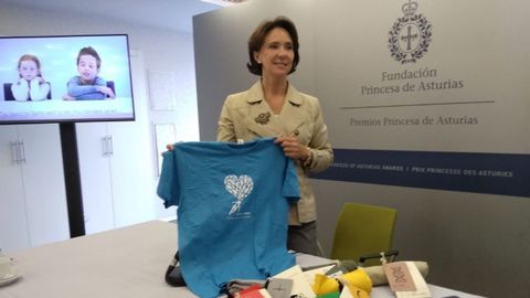 La presidenta de la Fundacin Princesa de Asturias, Teresa Sanjurjo, en la presentacin del programa cultural de la Semana de los Premios 