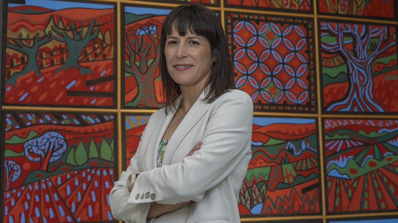 Ana Pont�n, este venres no Parlamento de Galicia.
