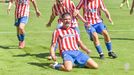 Trabanco celebrando un gol con el Sporting B