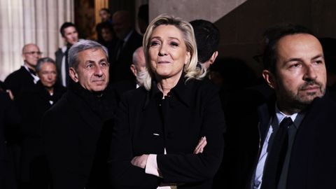 Marine Le Pen, en el acto en el Panten.