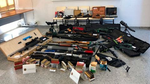 Los Mossos intervinieron a Murillo un total de 16 armas y abundante munición