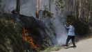 Incendio forestal en Galdo, Viveiro