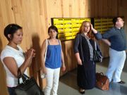La junta directiva de Teixugueiras 15-17, en Navia, reunida esta tarde