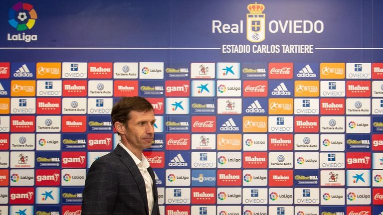 Ziganda en la sala de prensa del Carlos Tartiere