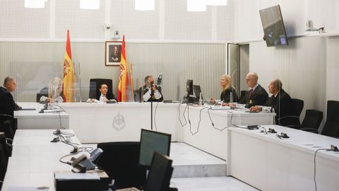 Imagen de la sala de la Audiencia Nacional que investiga la extradición del presunto criminal colombiano.