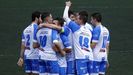 Los jugadores del Taragoña celebran un gol en el partido contra el Cordeiro