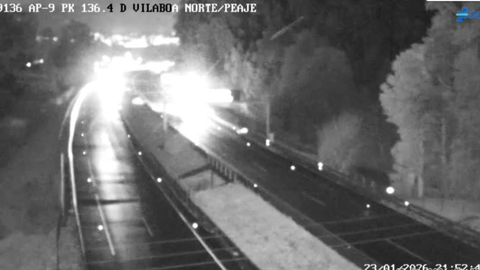Imagen de una c&aacute;mara de la DGT del lugar del accidente