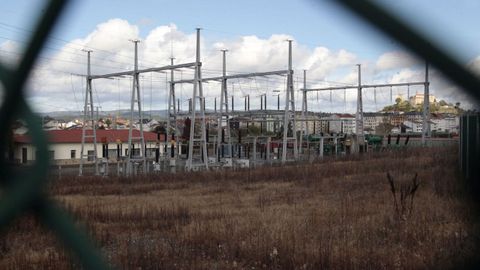 Subestacin elctrica en Monforte de la distribuidora elctrica de Naturgy