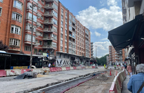 Imagen de archivo de la Avenida de Galicia de Oviedo en obras
