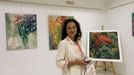 La artista Marieta Quesada, en la exposición del espacio de arte de Roberto Verino