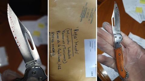 La navaja ensangrentada que recibió la ministra Reyes Maroto