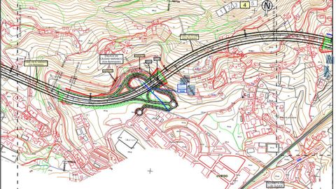 Alternativa elegida por el Gobierno central para la ronda norte de Oviedo