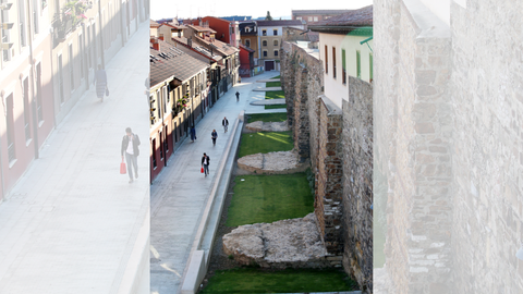 La peatonalizaci�n del entorno de la Muralla romana de Le�n es un nuevo revulsivo para el turismo
