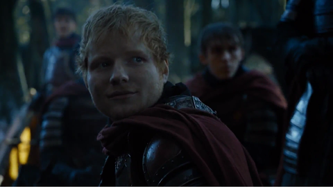 Ed Sheeran en el episodio 7x01 de Juego de Tronos