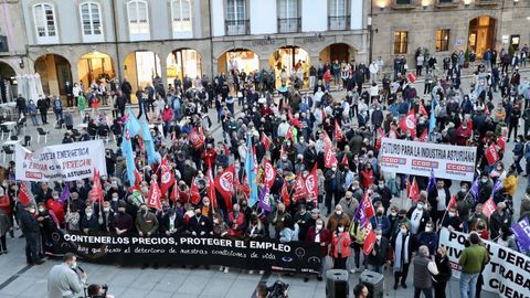 Manifestación este miércoles en Avilés convocada por CCOO y UGT para urgir medidas frente a la crisis de precios