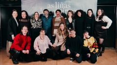O equipo de As li�as descontinuas, na premier celebrada na Coru�a