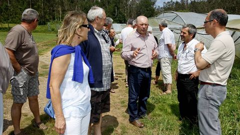 Los agricultores franceses, ayer en Valenza.