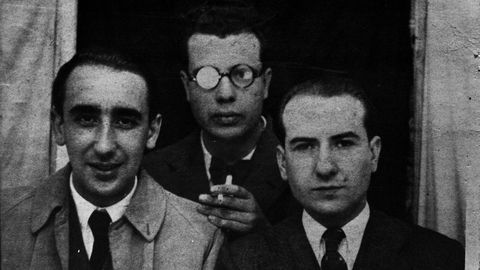 Carvalho Calero,  dereita, con Cunqueiro e Del Riego