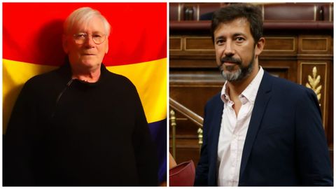 Gonzalo Busqué Lorenzo, portavoz de Rexurdir Podemos, y Antón Gómez-Reino, secretario general del partido en Galicia