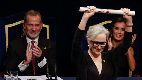 Meryl Streep recogi el premio Princesa de Asturias en Oviedo el 20 de octubre de 2023.
