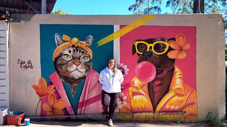 El posible mejor mural del mundo renace en Moaña