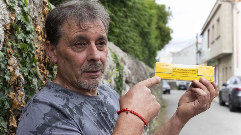 <span lang="gl">«Os médicos foron claros: se me pica unha avespa no pescozo e non me pincho rápido, morro»</span>