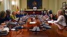 Reunin del Consejo General del Poder Judicial del pasado mes de julio, en la que el vocal conservador Vicente Guilarte Gutirrez asumi la presidencia por suplencia, tras el cese por jubilacin de Rafael Mozo.