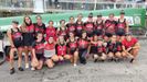 Las remeras de Cabo da Cruz, tras la regata celebrada en Portugalete