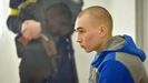 El soldado procesado, en un momento del juicio, en Kiev