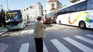 Los buses tursticos aparcan actualmente en San Roque y el Concello de Pontevedra quiere trasladar la parada al entorno del mercado