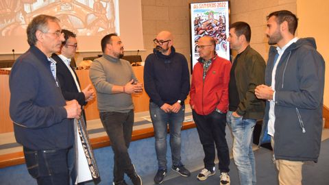 Modesto Díaz, tercero por la derecha, en el último acto de presentación de As San Lucas en la Deputación Provincial de Lugo