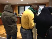 Tres de los cuatro implicados, esta ma�ana en la tercera jornada del juicio