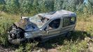 As qued la furgoneta del conductor herido en un accidente en Friol.