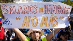 Trabajadores del sector pblico se manifestaron el  lunes en Maracaibo.