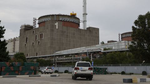 La central nuclear de Zaporiyia, el domingo.