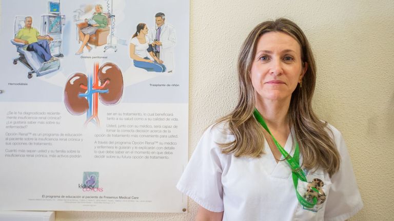 Marga Álvarez, enfermera: «En la consulta buscamos retrasar lo máximo posible la entrada en diálisis»