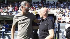 Jon P�rez Bolo y Juli�n Calero, antes del Burgos-Oviedo