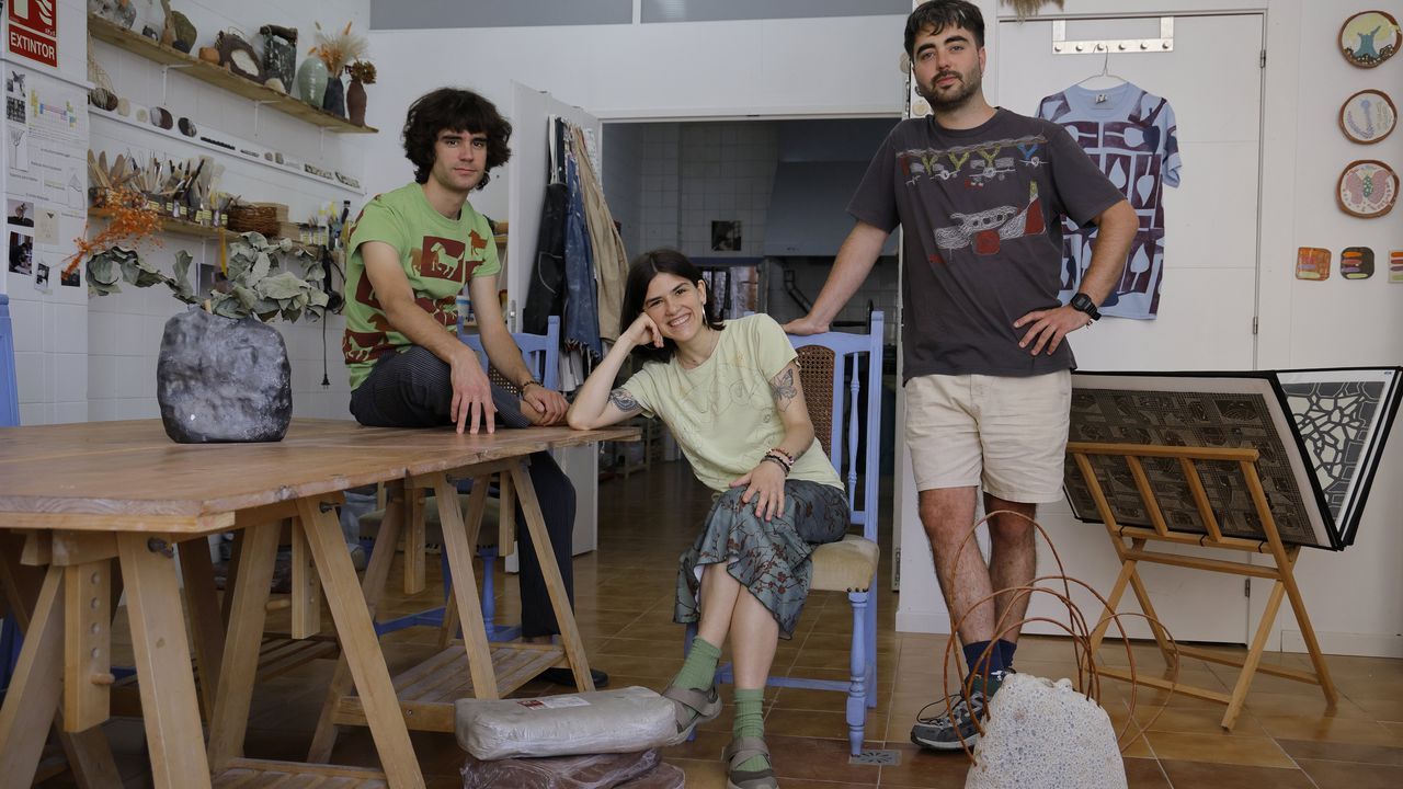 Domingo das Mozas en Lugo por San Froiln.Pablo, Andrea y Miguel son los fundadores del estudio creativo Ro Ro. 