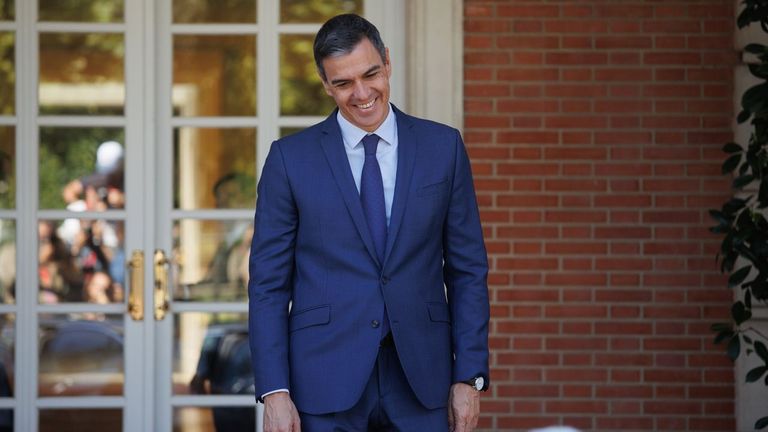 Pedro Sánchez, en el palacio de la Moncloa, en una imagen de archivo