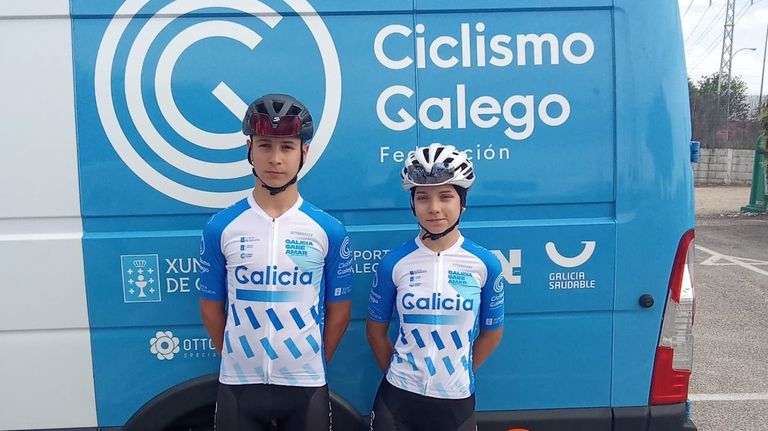 Los ciclistas mariñanos Xoel Díaz y Alma Díaz compitieron en el Campeonato de España escolar