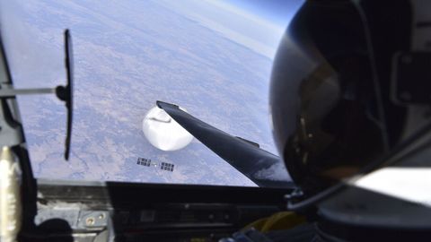 File image of an alleged Chinese spy balloon before it was shot down by the United States