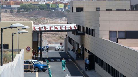 Entrada de las urgencias del Hospital General de Fuerteventura, donde ingres la pequea.