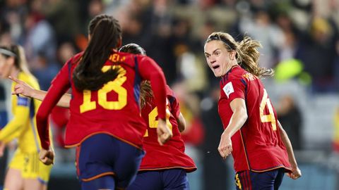 Irene Paredes, durante el partido de la selección española