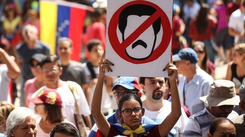 Manifestacion contra Nicols Maduro