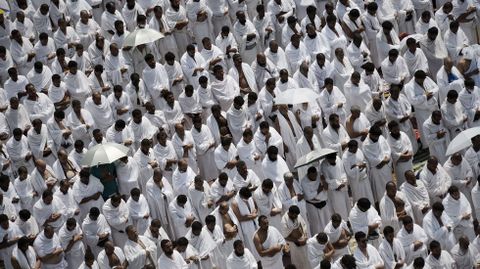 Millones de personas se concentran en la Meca durante las peregrinaciones. 