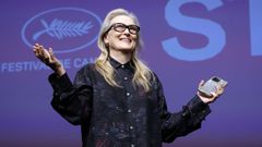 Meryl Streep durante su intervencin en el Festival de Cannes
