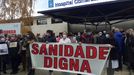 Concentración sanitaria en Valdeorras previa a la manifestación del domingo