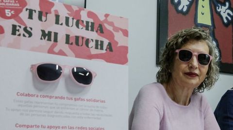 Dora Gmez, en la presentacin de una de las campaas de la AECC en Ourense