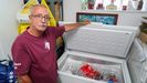 José Manuel Rumbo, con el congelador estropeado