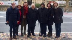 El hermano jesuita Tom�s Nistal SJ, junto con su amigo el P. Parez SJ, con motivo de la
visita de AAA de la Inmaculada a la residencia de la Compa�ia.